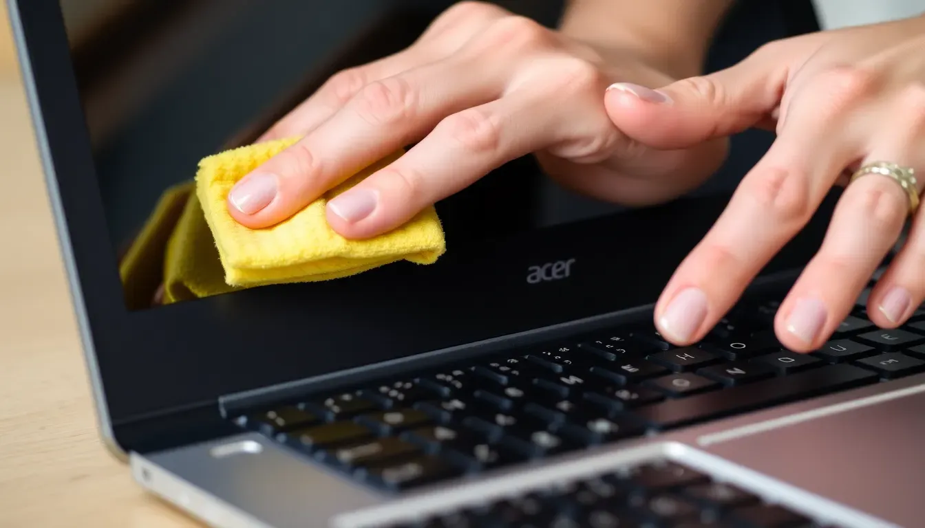 Clean with compressed air