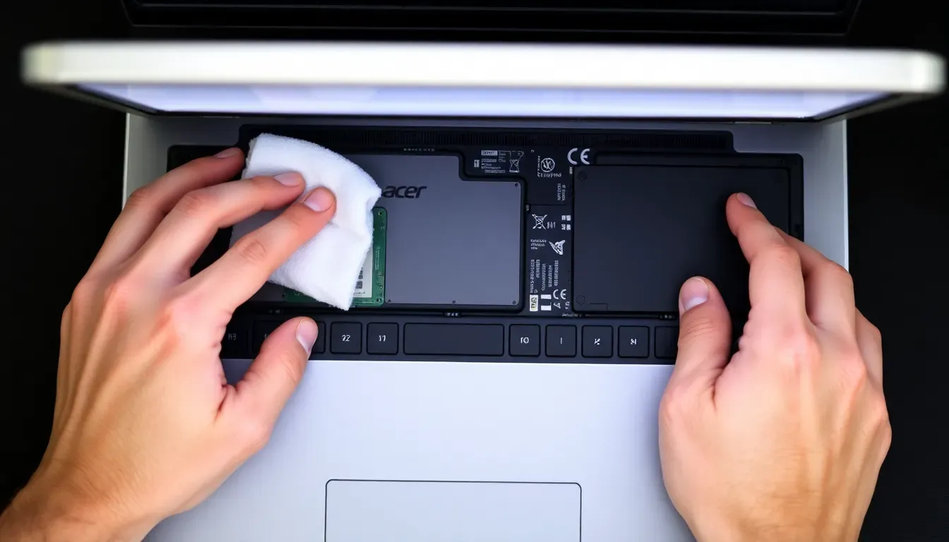 Clean the trackpad surface