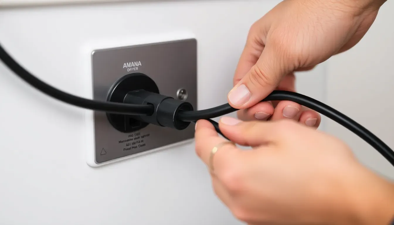 Unplug your Amana dryer