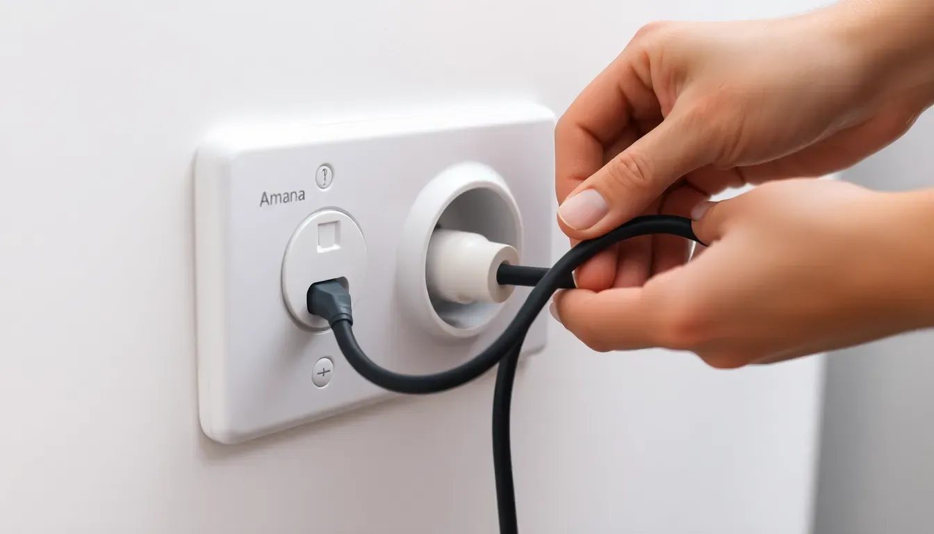 Unplug your Amana washer